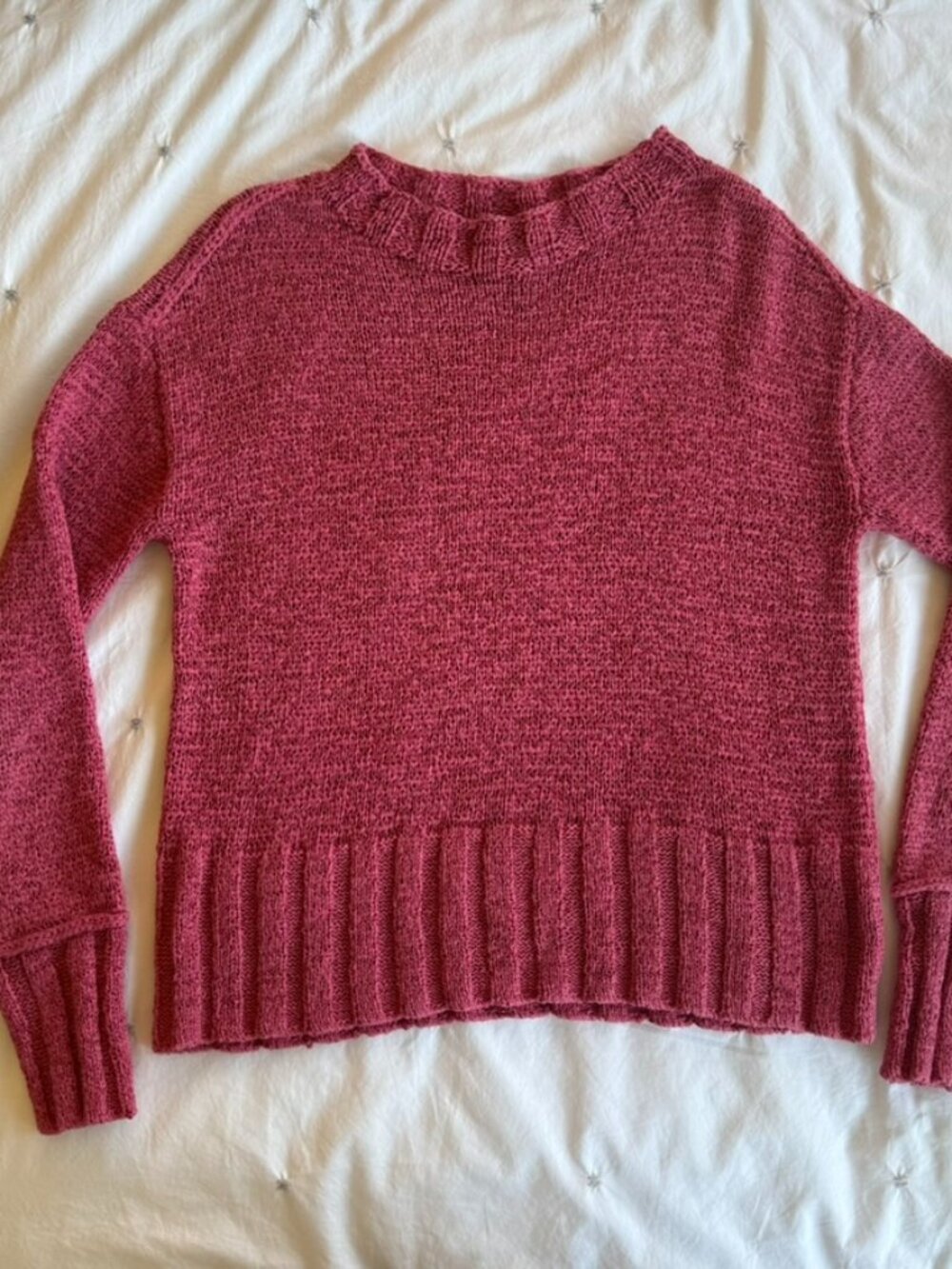 J.Crew Chunky Knit Crewneck Sweater in Dusty Pink — Size XS